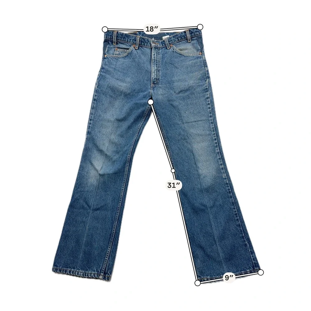Levi's Jeans 517 Orange Tab Vintage 90s Made in USA Blue Denim Mens W34 L30
